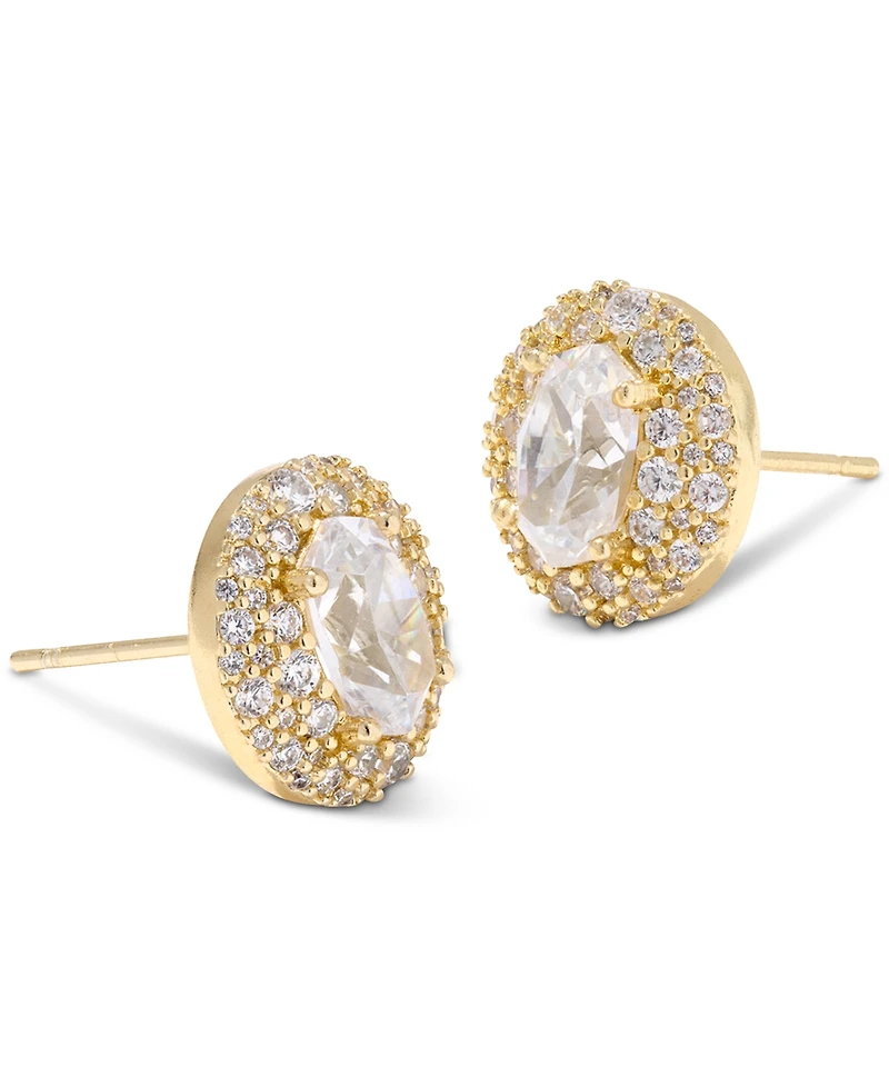 Kendra Scott Cubic Zirconia 14K Gold Plated Over Brass Bella Stud Earrings