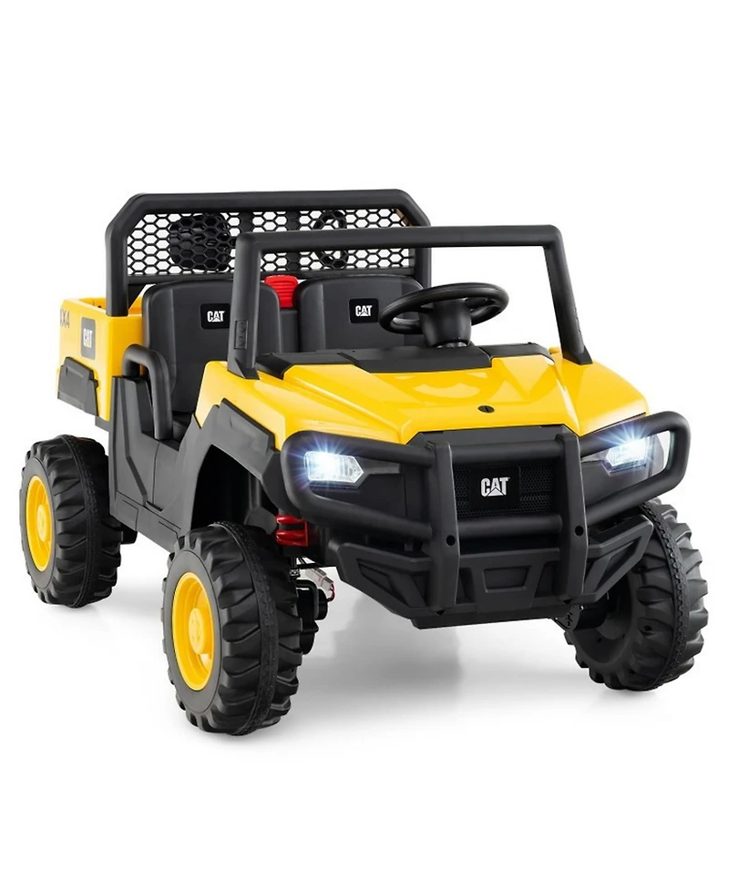 24V Ride On Dump Truck Licensed Caterpillar 2-Seater Kids Car with Remote Control