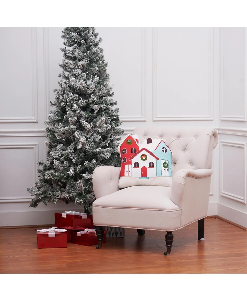Village Shaped Throw Pillow, 18" x 18"