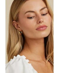 Untamed Petals Nadia Classic Gold Hoops