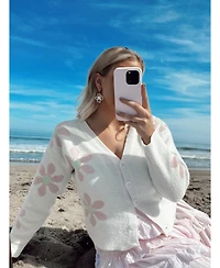 Holly & Crystal Flower Drop Earrings