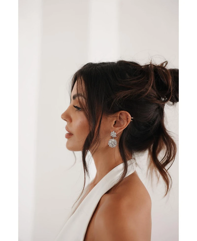 Untamed Petals Empress Crystal Earrings