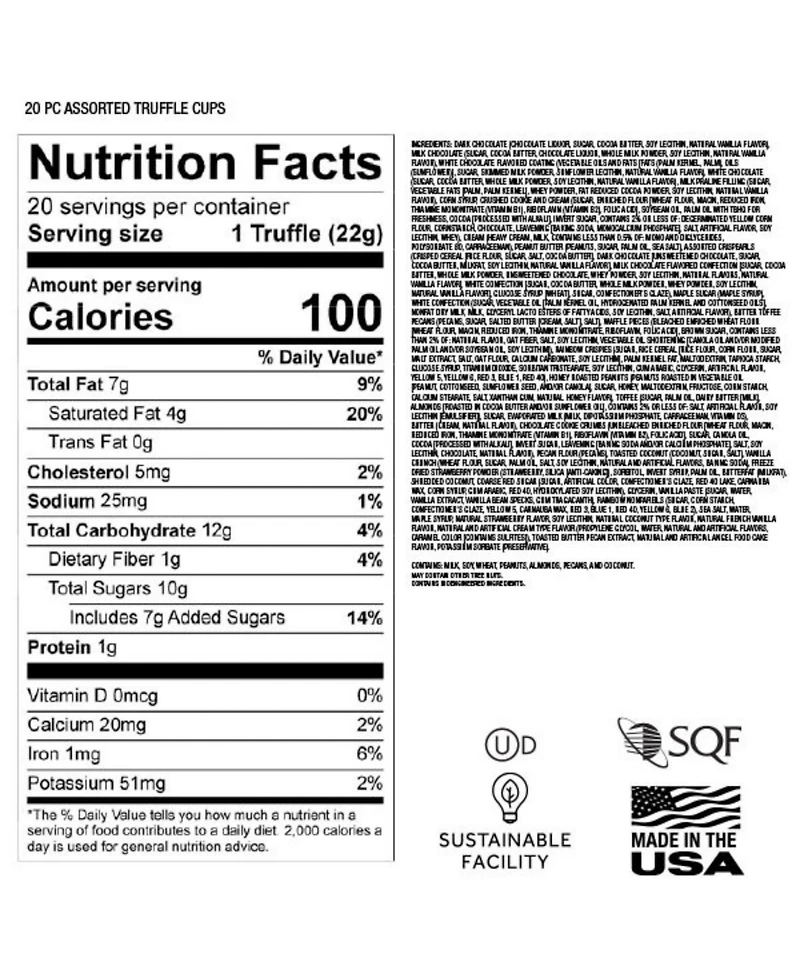 Astor Chocolate Holiday Grand Elite Truffle Cup Box, 20-Pc.