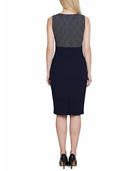 Ny Collection Women's Scoop Neck 3/4 Sleeve Dress