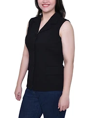 Ny Collection Women's V Neck Sleeveless Scuba Vest