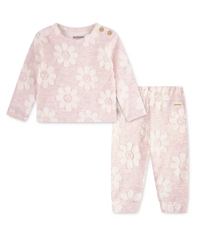 Huggies Baby Girls 2-Piece Floral Printed Top and Pants Set