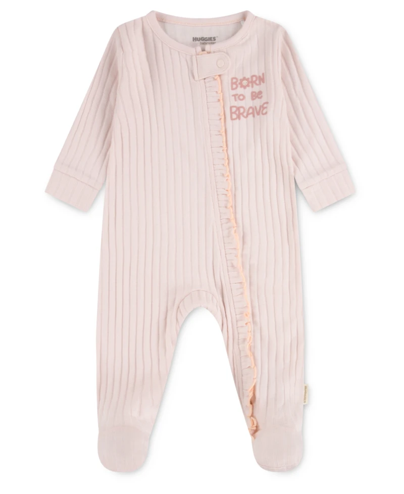 Huggies Baby Girls 2-Pack Crewneck Bodysuits