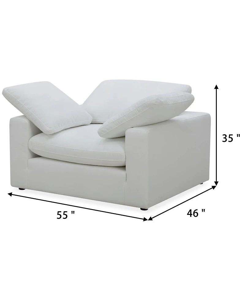 Furniture Fog 55" Fabric Accent Chair