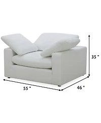 Furniture Fog 55" Fabric Accent Chair