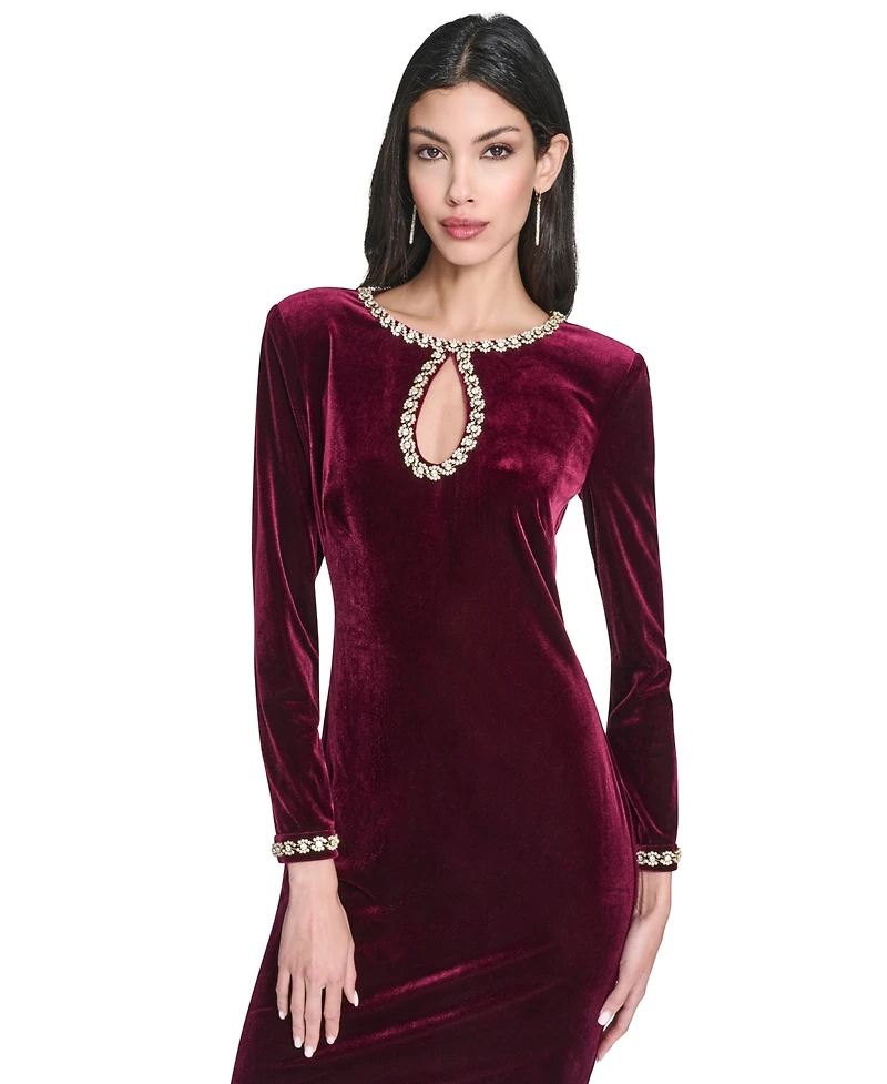 Vince Camuto Women's Beaded Cutout Long Sleeves Dress