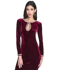Vince Camuto Women's Beaded Cutout Long Sleeves Dress