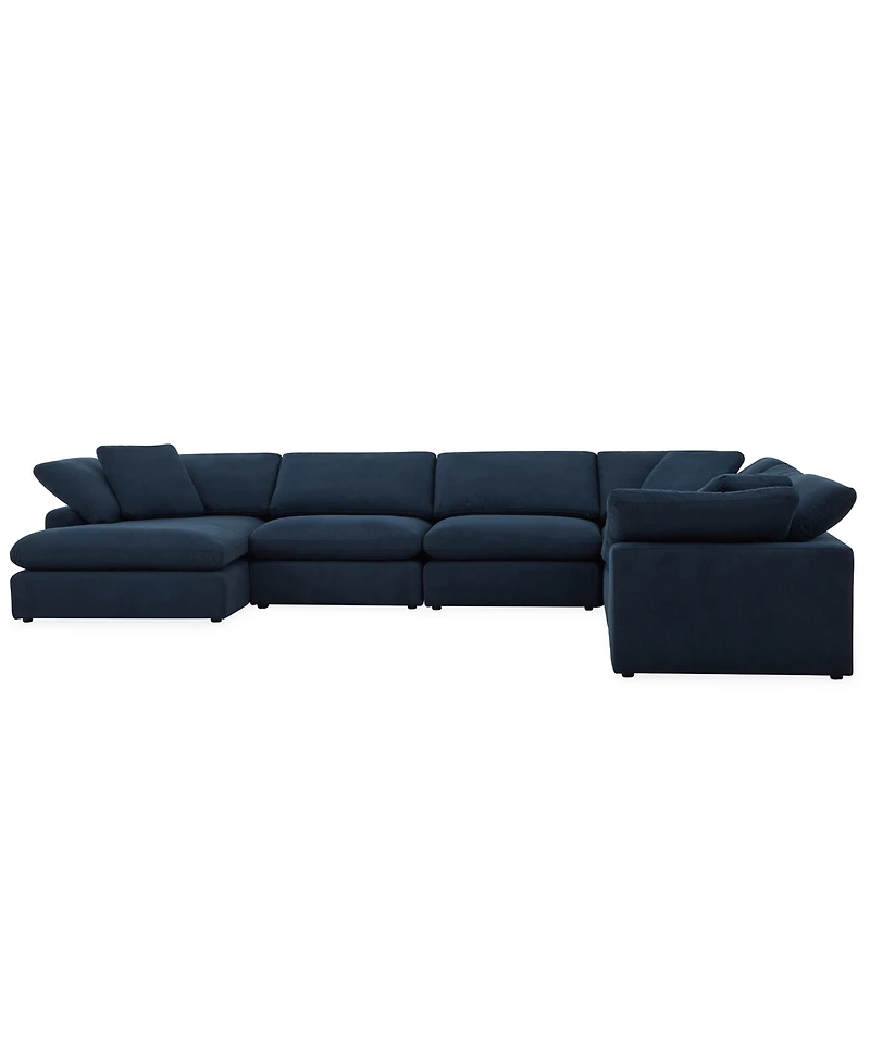 Furniture Fog 6-Pc. Fabric Chaise Sectional Sofa Set