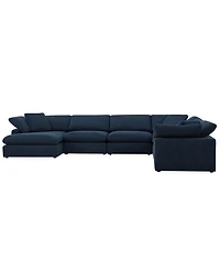 Furniture Fog 6-Pc. Fabric Chaise Sectional Sofa Set