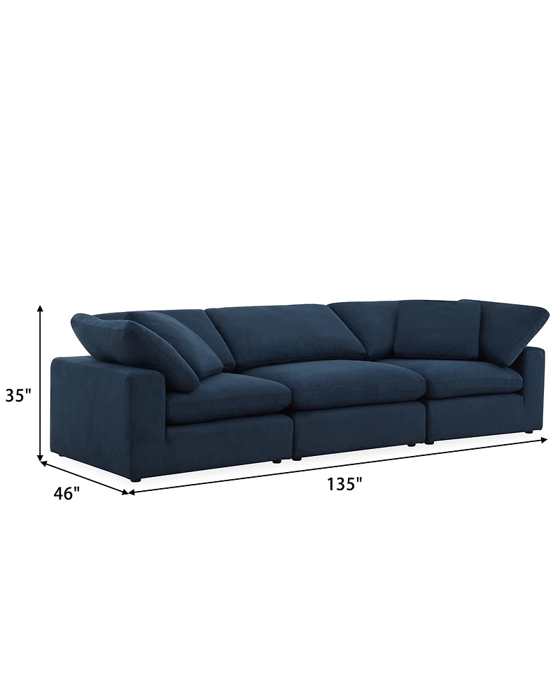Furniture Fog 3-Pc. Fabric Sofa Set
