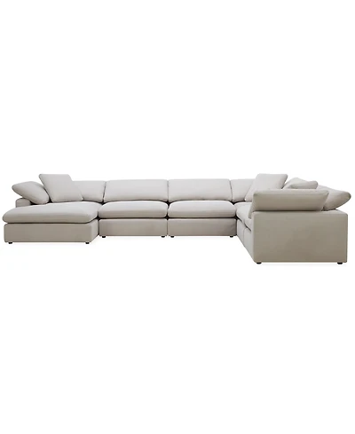 Furniture Fog -Pc. Fabric Chaise Sectional Sofa Set