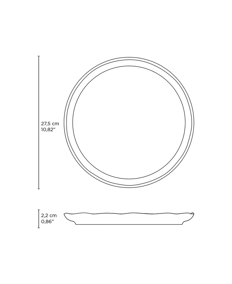 Porto Brasil Stoneware Linhas Dinner Plates