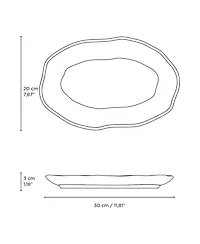 Porto Brasil Medium Shallow 11" Oval Platters, Set of 4