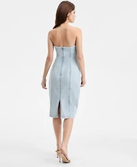 Bar Iii Women's Strapless Denim Dress, Macy's Exclusive