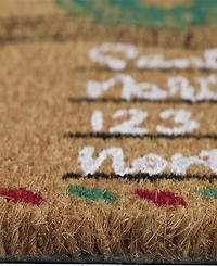 Vcny Home Holiday Postcard Outdoor Coir Doormat, 18" x 30"