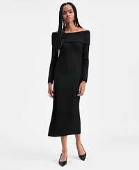 Bar Iii Women's Off-The-Shoulder Sweater Dress, Macy's Exclusive