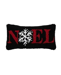 C&F Home "Noel" Snowflake Hooked Christmas Mini Accent Pillow 6" x 12"