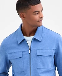 Alfani Men's Weekend Smart Zip-Front Stretch Knit Jacket, Macy's Exclusive