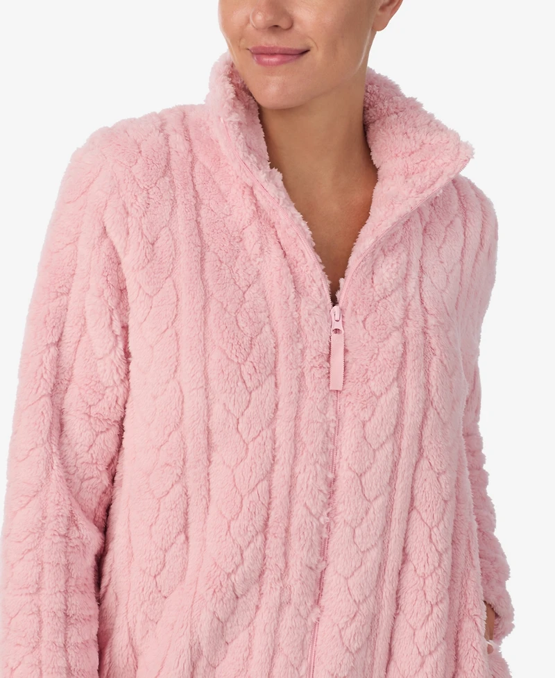 Ellen Tracy Women's Textured Long Sleeve Robe