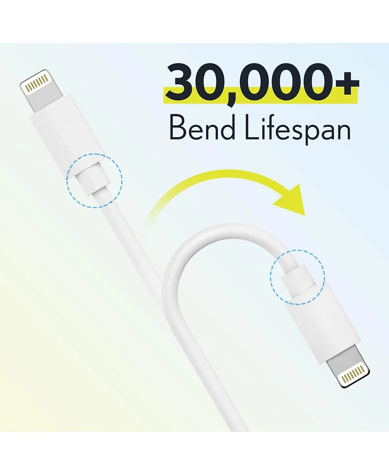 Overtime 4 Ft Lightning Cable 3-Pack Chargers (CE14541A)