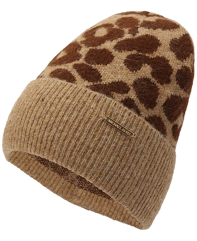 Michael Michael Kors Women's Leopard Crown Cuff Beanie