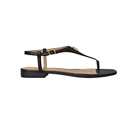Lauren Ralph Everley Ii Crosshatch Leather Sandal