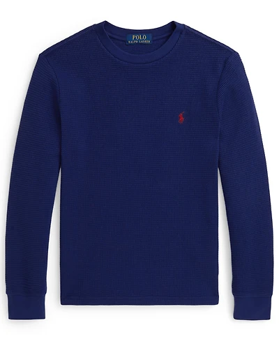 Polo Ralph Lauren Big Boys Waffle-Knit Cotton Long-Sleeve Tee