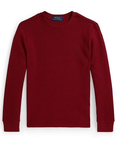 Polo Ralph Lauren Big Boys Waffle-Knit Cotton Long-Sleeve Tee