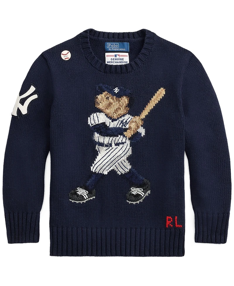 Polo Ralph Lauren Toddler and Little Boys Yankees Bear Sweater