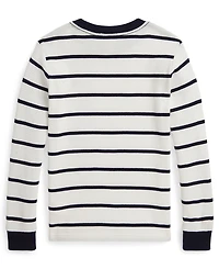 Polo Ralph Lauren Toddler and Little Boys Striped Waffle Cotton Long-Sleeve Tee