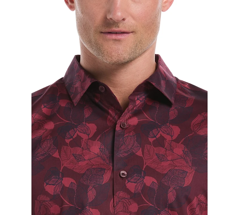 Cubavera Men's Long Sleeves Floral Print Shirt