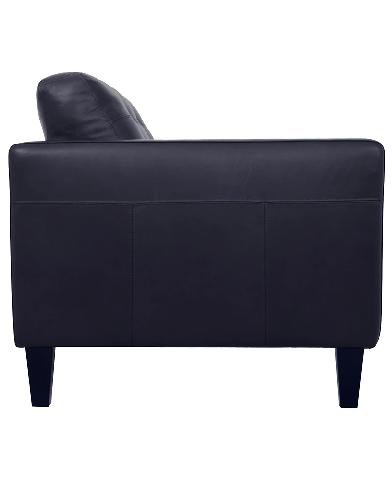 Pezley Leather Loveseat, Created for Macy's
