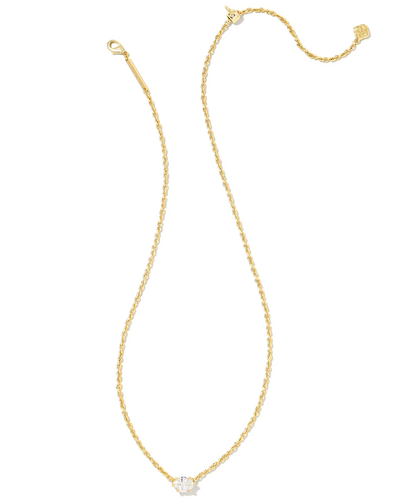 Kendra Scott 2-Piece Cailin Cubic Zirconia Pendant Necklace and Huggie Earrings Gift Set
