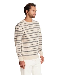 Weatherproof Vintage Men's Fuzzy Striped Crewneck Sweater