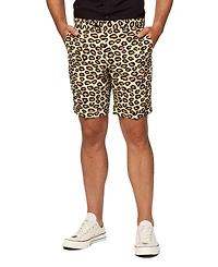 OppoSuits Men's Summer Suit - Animal Print Outfit Slim Fit Includes Short Sleeved Blazer Shorts and Tie