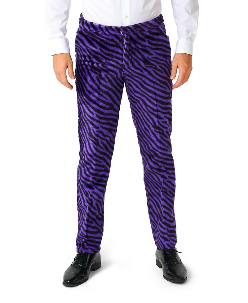 Suitmeister Men's Party Suit - Faux Fur Purple