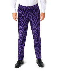 Suitmeister Men's Party Suit - Faux Fur Purple