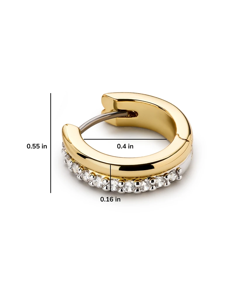 Ana Luisa Huggie Earrings - Asher Pave