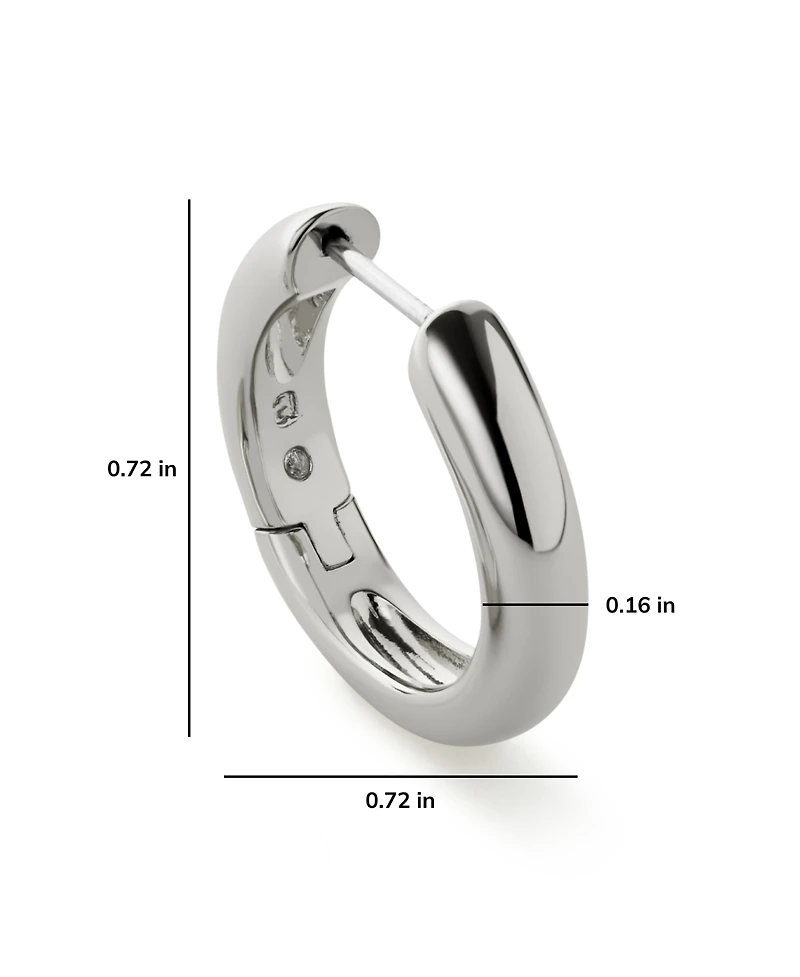 Ana Luisa - Silver Hoop Earrings - Giulia Medium Silver
