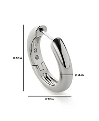 Ana Luisa - Silver Hoop Earrings - Giulia Medium Silver
