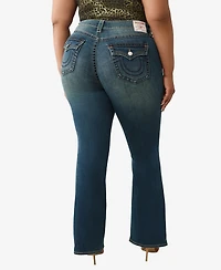 True Religion Women's Plus Becca Bootcut Big T Jean