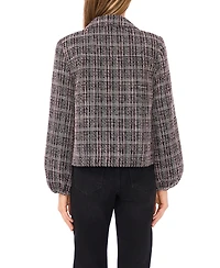 CeCe Women's Balloon Long Sleeve Chest Patch Jacket