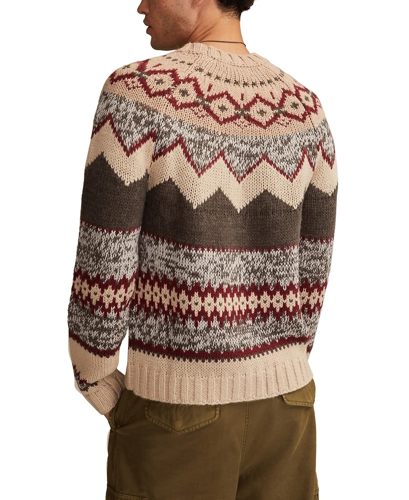 Lucky Brand Men's Fair Isle Crewneck Long-Sleeve Sweater