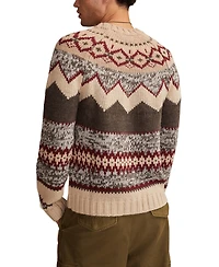 Lucky Brand Men's Fair Isle Crewneck Long-Sleeve Sweater