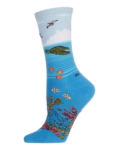 MeMoi Women's Reef Limited Edition Cotton Blend Crew Sock