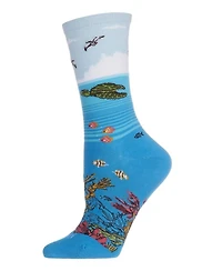 MeMoi Women's Reef Limited Edition Cotton Blend Crew Sock